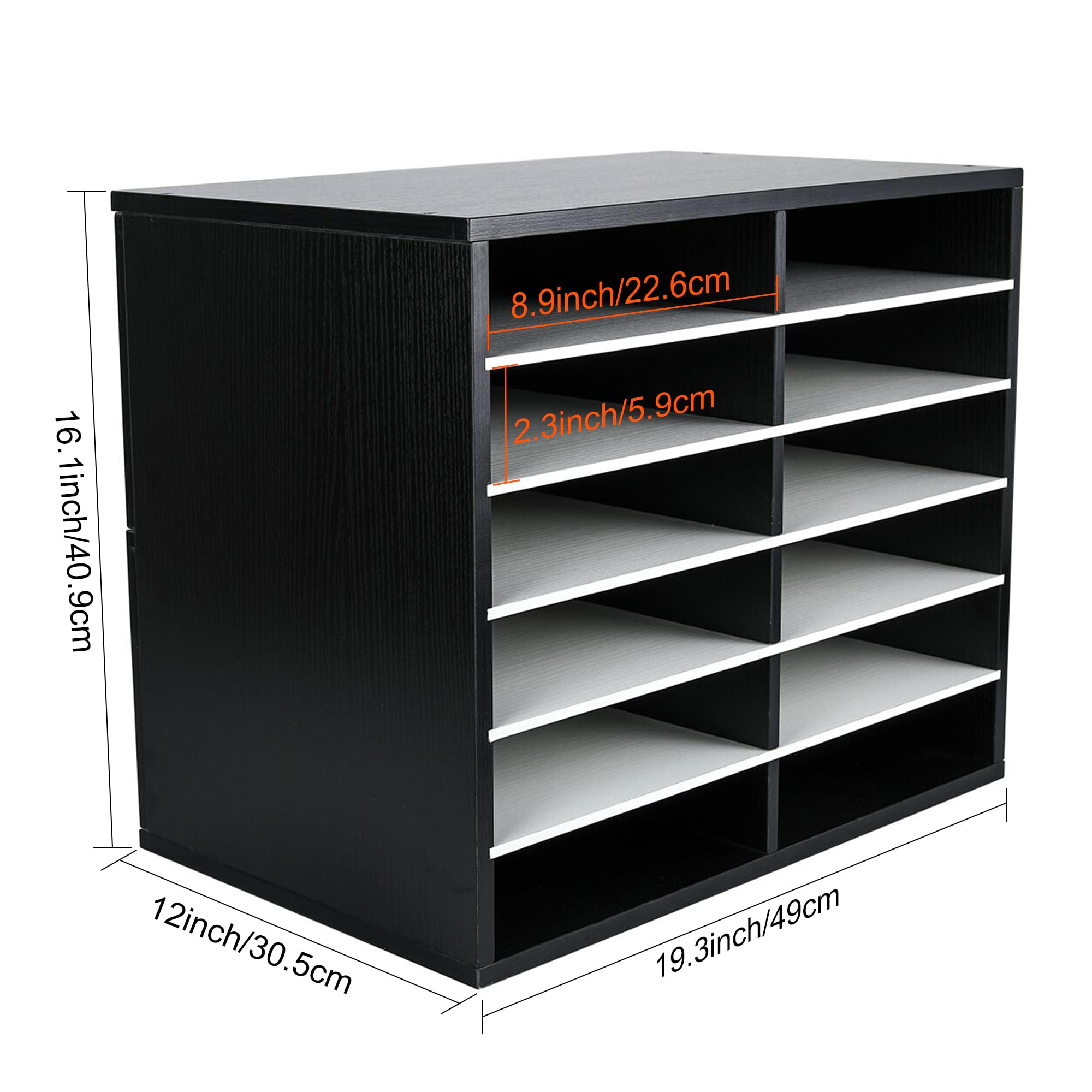 Amazon.com: EasyPAG 12 Compartments Wooden Literature Organizer